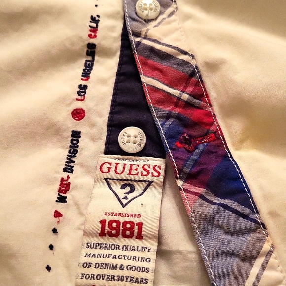 Guess white cotton button down shirt - Picture 3 of 7